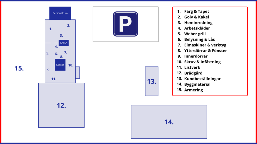 Butikskarta - Lagerbutiken